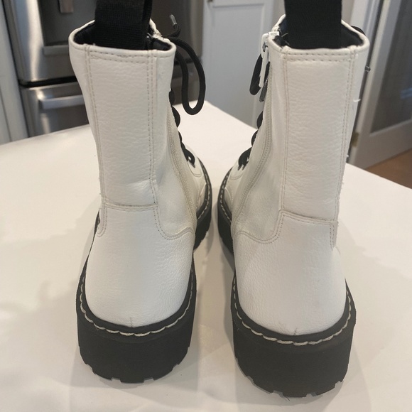 Mix No. 6 Hollin White Combat Boots Lug Soles - Picture 4 of 8